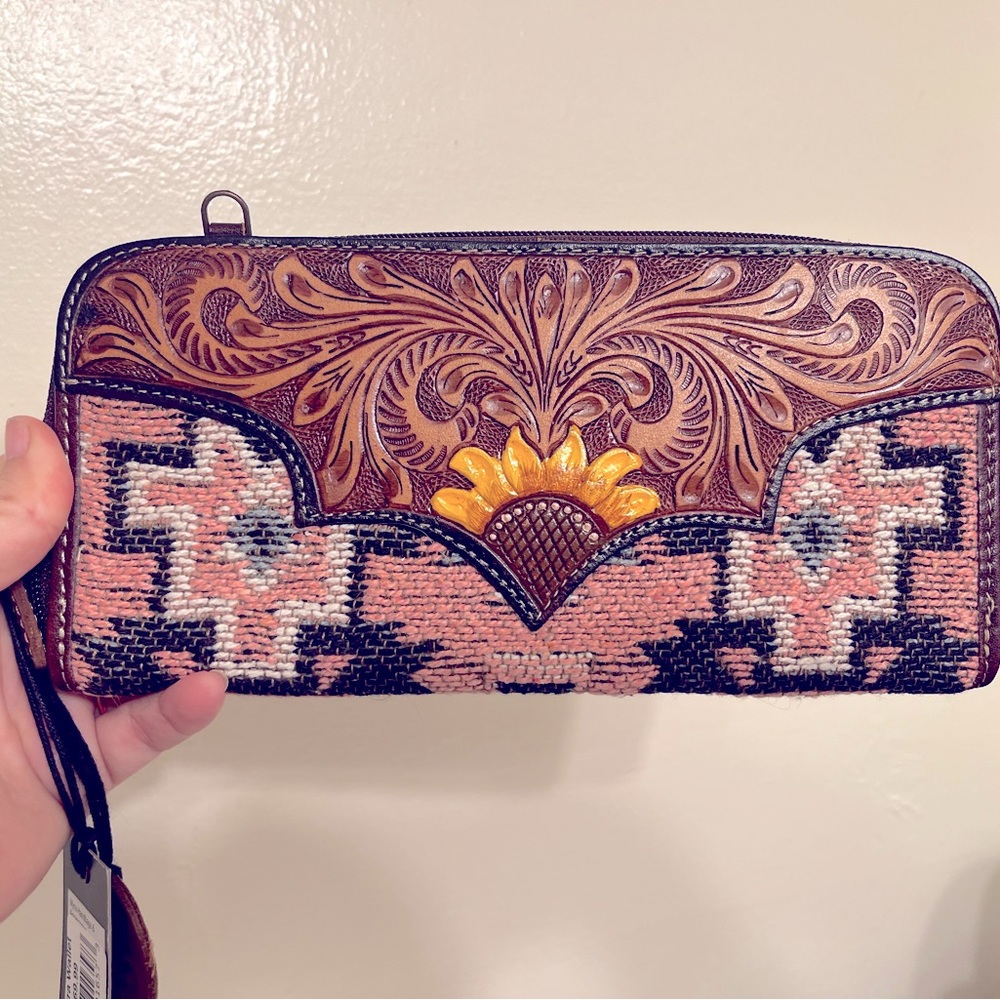 Leather wallet, new with tags.